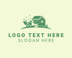 House Lawn Mower Landscaping logo