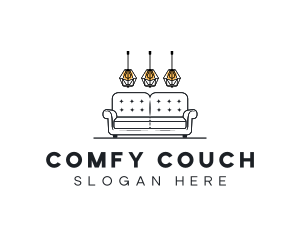 Sofa Lamp Furniture logo design