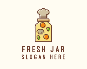 Food Jar Chef Hat logo