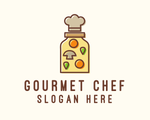 Food Jar Chef Hat logo