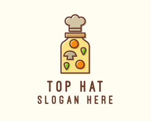 Food Jar Chef Hat logo