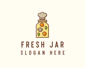 Food Jar Chef Hat logo design