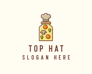 Food Jar Chef Hat logo design