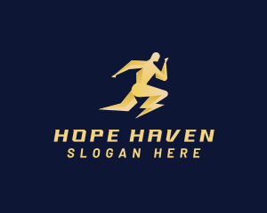 Human Fast Runner Lightning logo