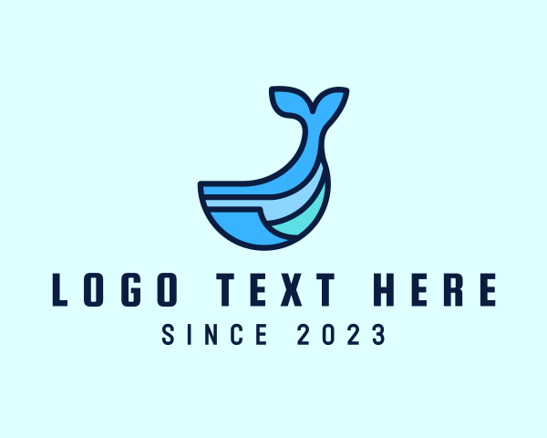 Humpback Whale logo example 1