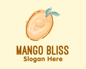 Cute Mango Watercolor logo