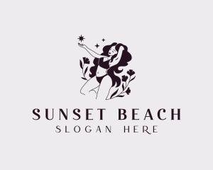 Floral Bikini Lingerie logo design