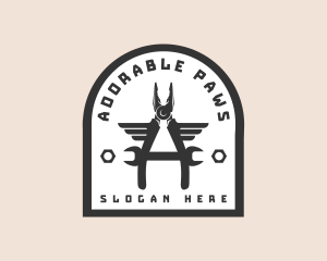 Mechanic Pliers Wrench logo design