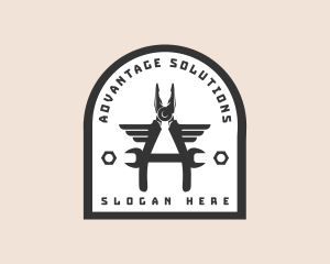 Mechanic Pliers Wrench logo design