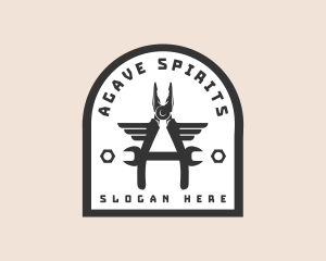 Mechanic Pliers Wrench logo design