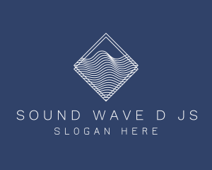 Abstract Tech Wave Lines logo design