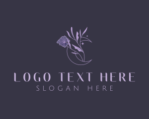 Floral Crescent Moon logo