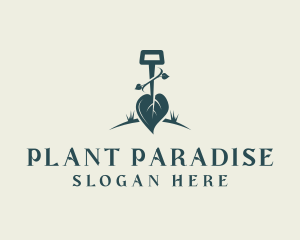 Plant Shovel Garden logo design