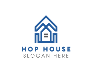 Blue House Architecture logo design