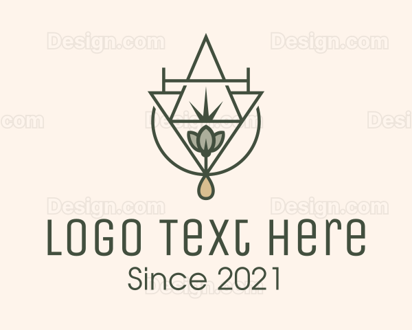 Herb Leaf Droplet Logo