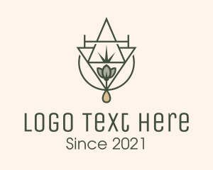 Herb Leaf Droplet logo