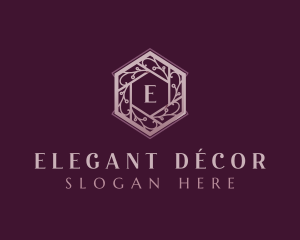 Elegant Floral Wreath logo design