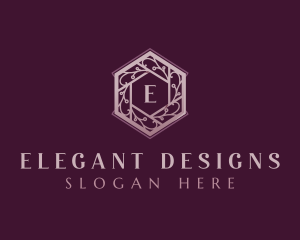 Elegant Floral Wreath logo design