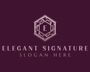 Elegant Floral Wreath logo design