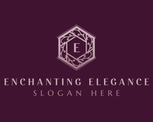 Elegant Floral Wreath logo design