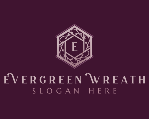 Elegant Floral Wreath logo design