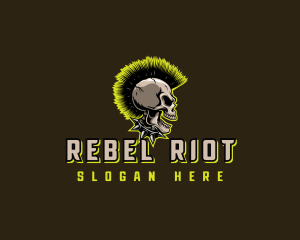 Punk Skull Mohawk logo