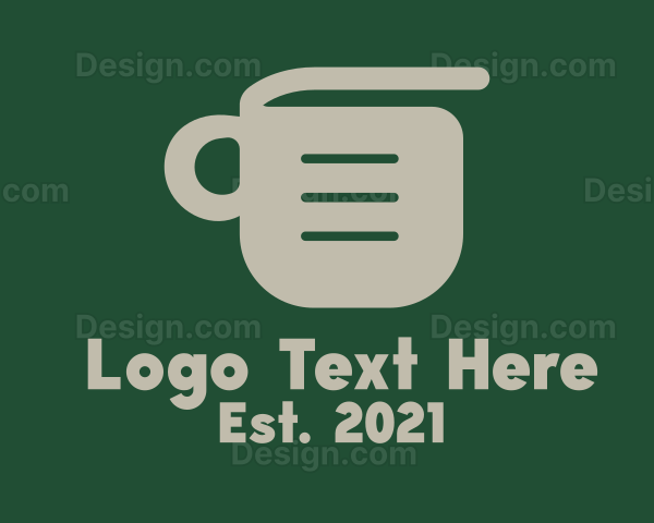 Coffee Cup Document Logo