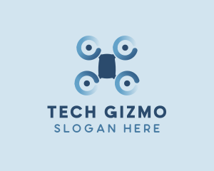 Drone Quadcopter Gadget logo design