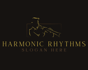 Clarinet Musician Instrument logo design