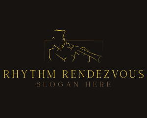 Clarinet Musician Instrument logo design