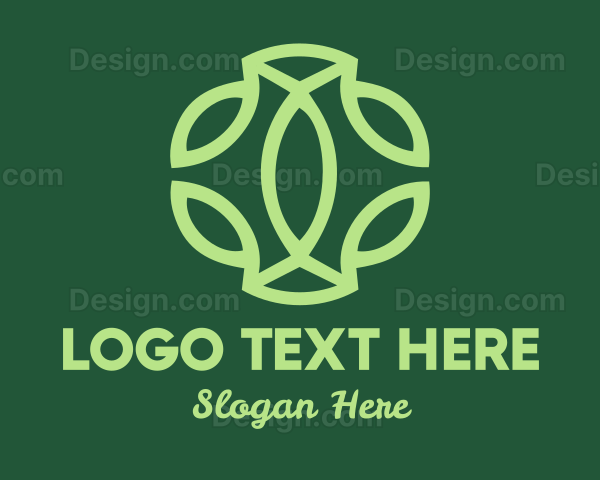 Green Leaf Pattern Logo