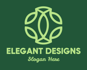 Green Leaf Pattern logo design