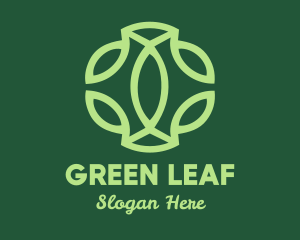 Green Leaf Pattern logo design