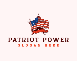 USA Patriot Flag logo design