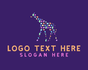 Colorful Giraffe Paint logo