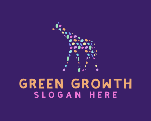 Colorful Giraffe Paint logo