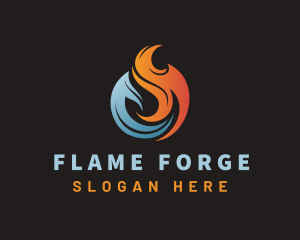 Industrial Gas Flame logo design