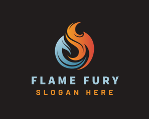 Industrial Gas Flame logo design