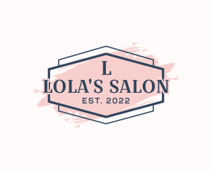 Watercolor Feminine Salon logo design