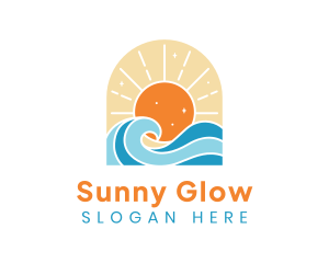 Summer Beach Waves logo design