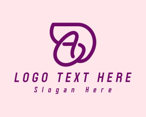 Feminine Purple Letter A  logo