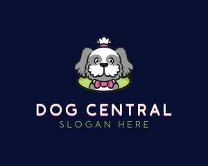 Ribbon Pet Dog logo design