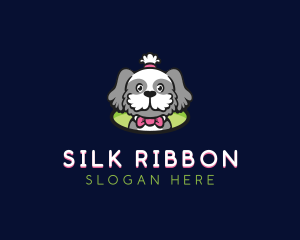 Ribbon Pet Dog logo design