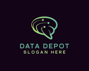 Data Scientist AI Brain logo design