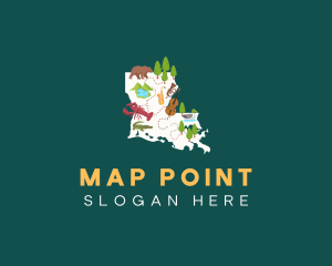 Louisiana Travel State Map logo
