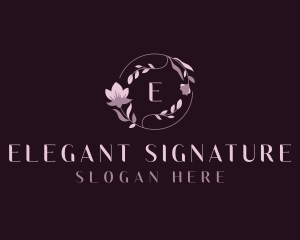 Elegant Wedding Floral logo design