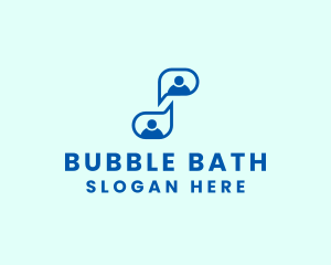 People Chat Bubble logo design