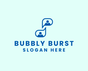 People Chat Bubble logo design