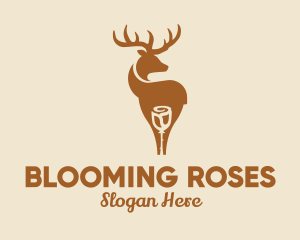 Wild Stag Rose  logo design