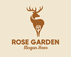 Wild Stag Rose  logo design